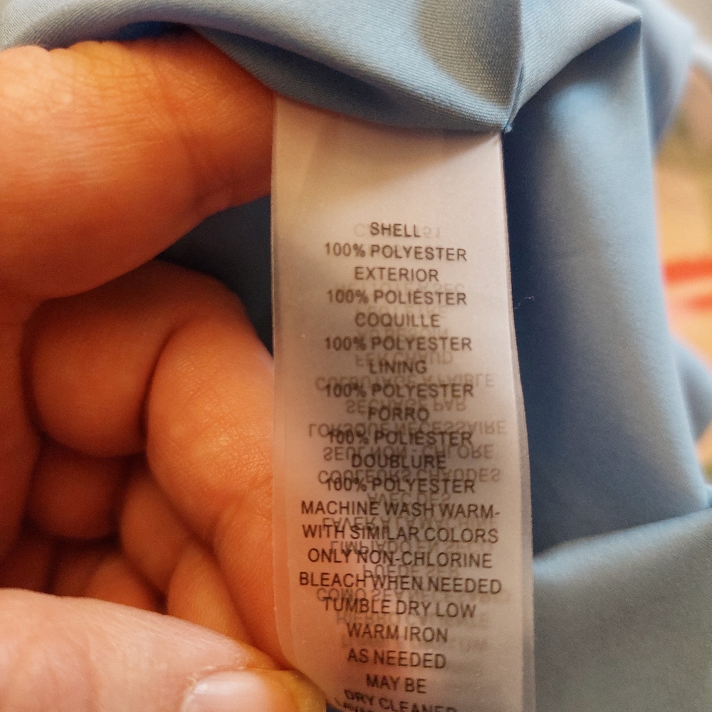 Vince Camuto blue floral faux wrap ruffle dress. Size 8 - Picture 8 of 12